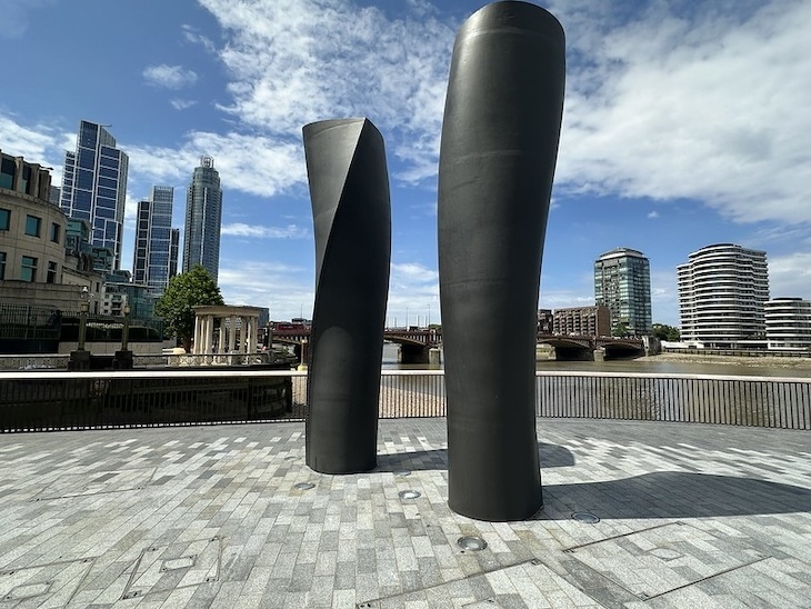 Two ventilation pipes on the Isle of Effra