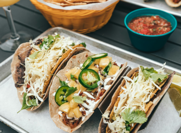 Things to do in London this weekend:  a three of three tacos, and a pot of salsa