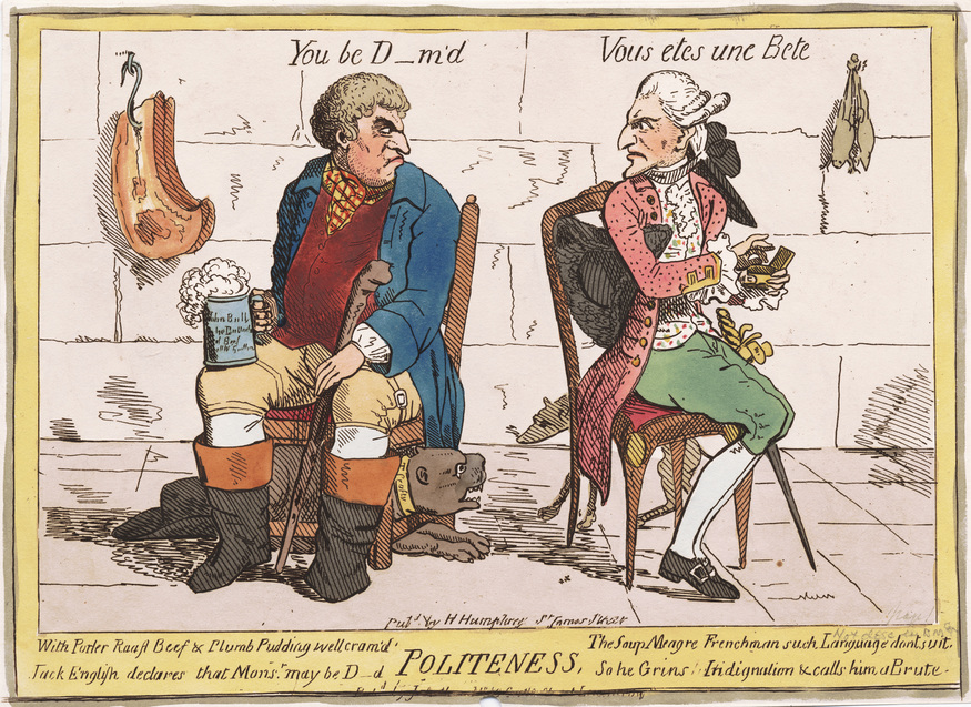 Cartoon of a French and English man