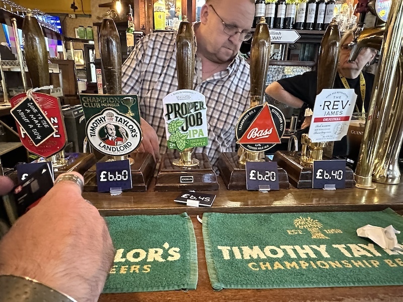 Beer selection at the lord clyde