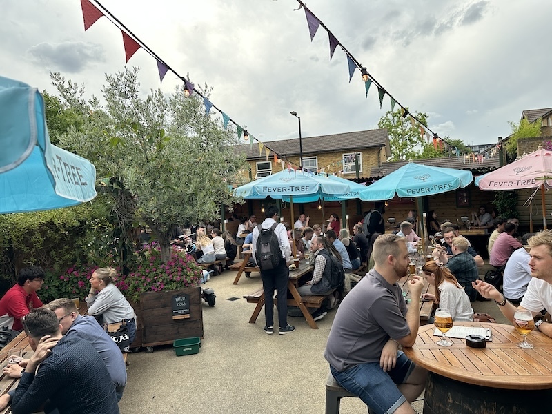 The SHip in Borough's beer garden
