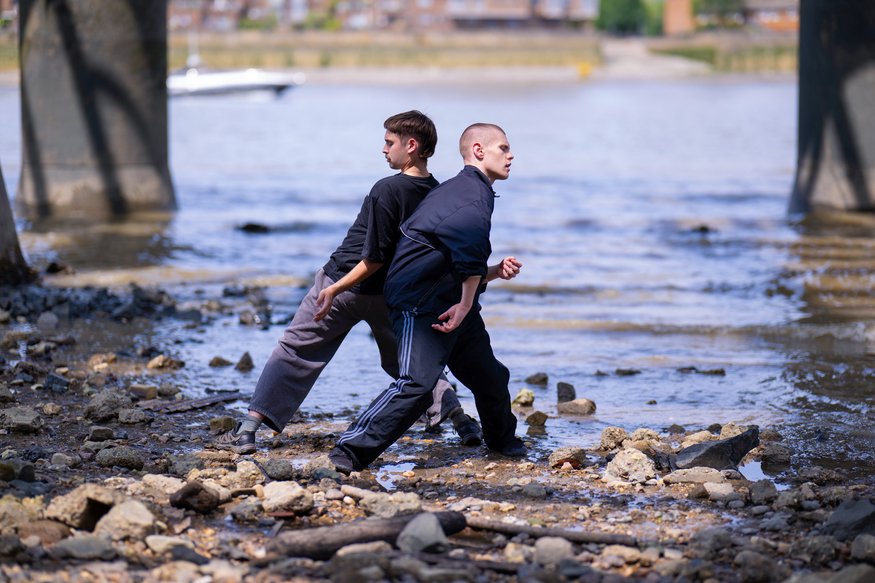 Two artists on the shore