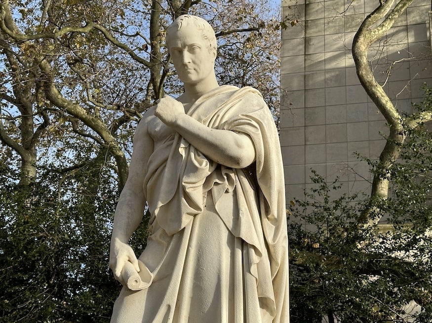 William Huskisson statue in Pimlico