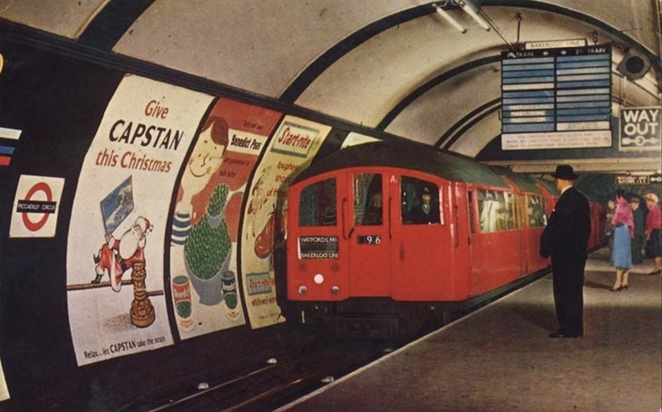 A vintage Tube train