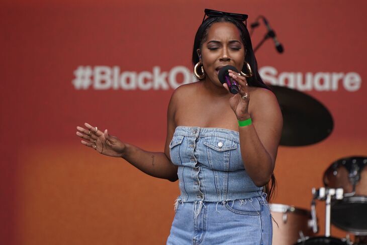A singer on stage