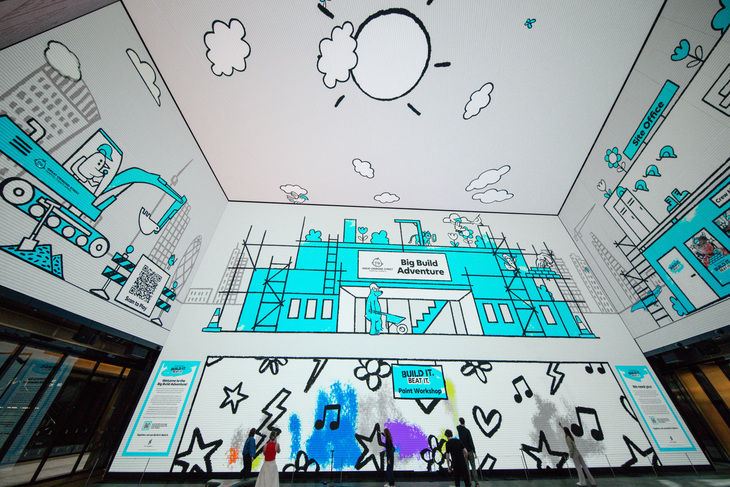 Interactive screens at Outernet