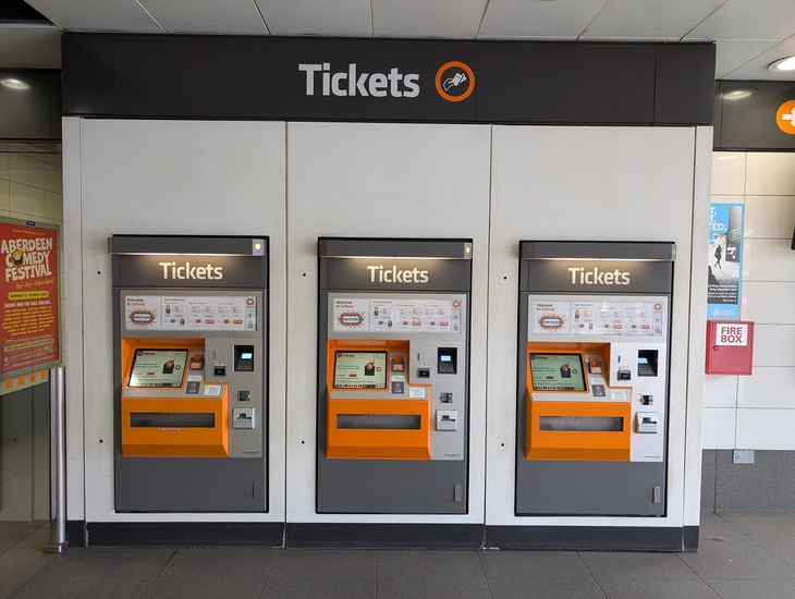 Three ticket machines