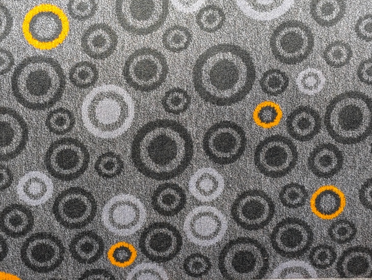 A moquette featuring concentric circles