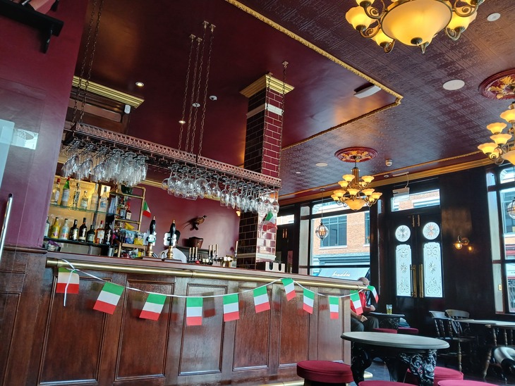 The interior of the pub