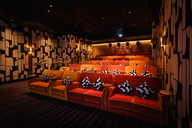 A plush looking cinema auditorium