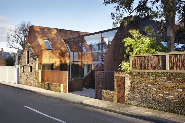 A house with a sizeable glass extension