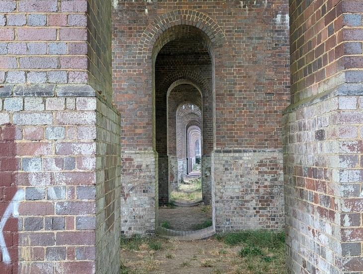 Under Arnos Park viaduct