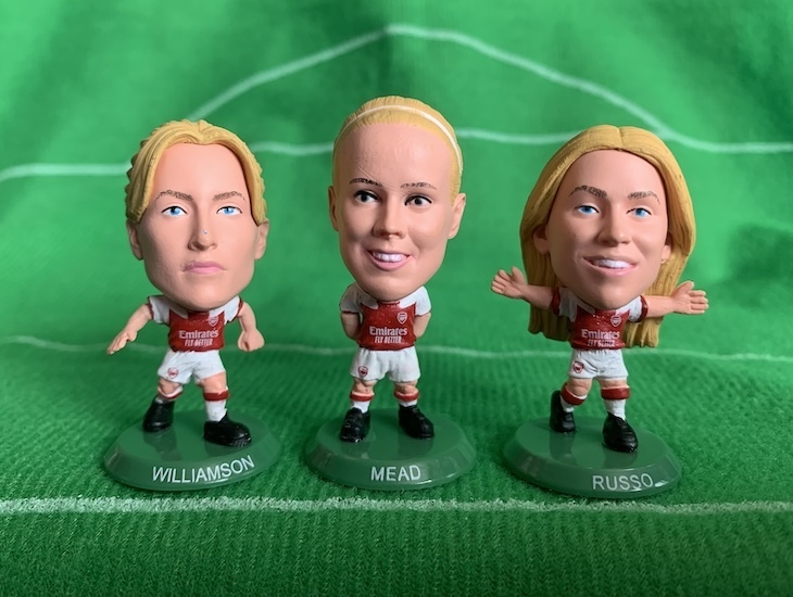 Arsenal women footballers as miniature figures