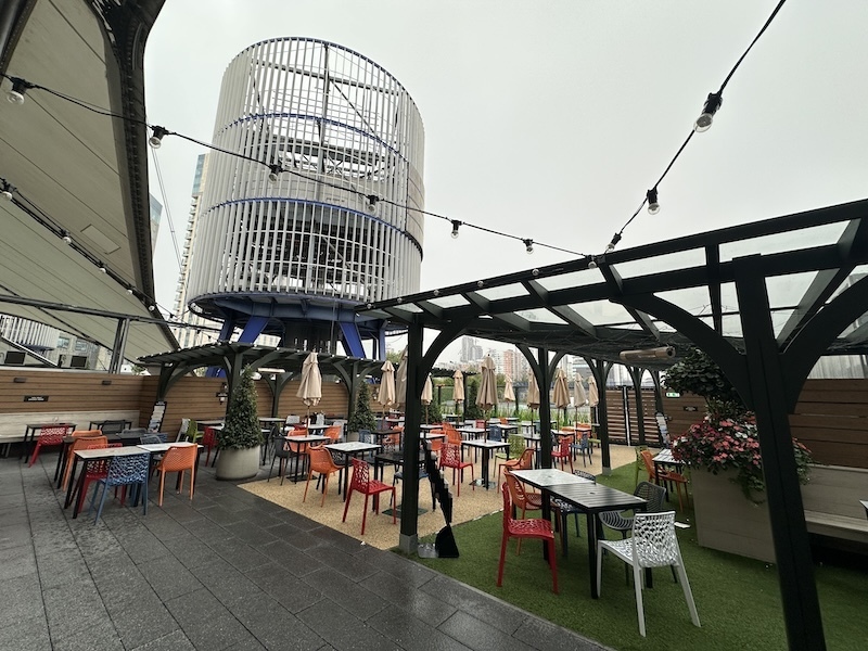 Stargazer beer garden grey day