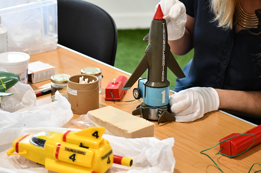 Well preserved vintage Thunderbirds toys