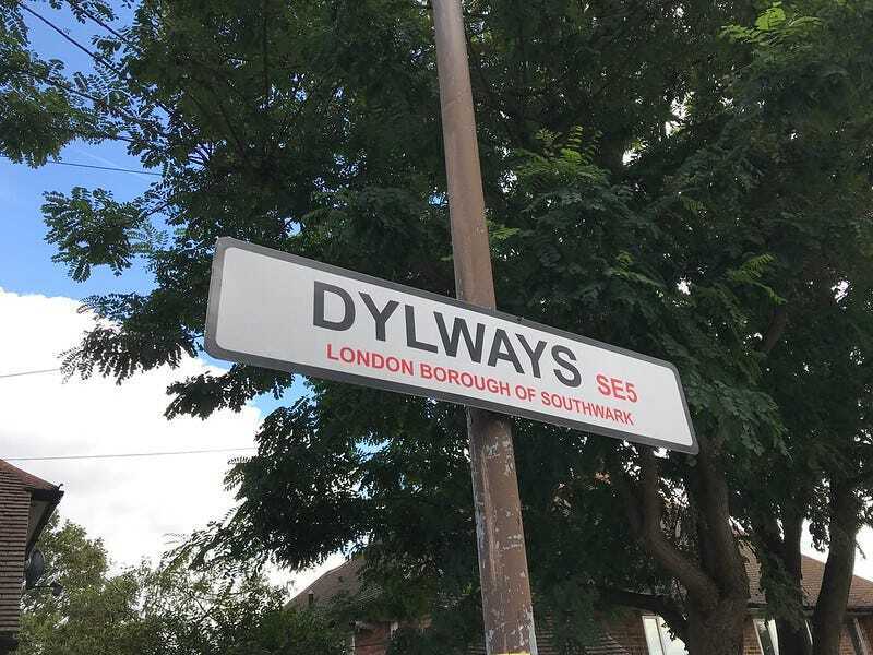Street sign for Dylways in Dulwich