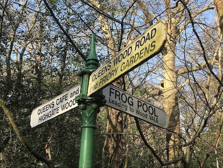 A signpost in Highgate