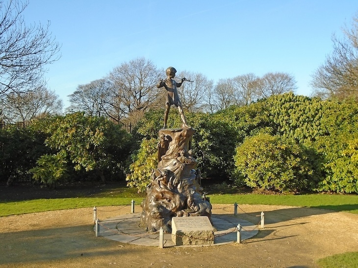 A statue of Peter Pan in Liverpool