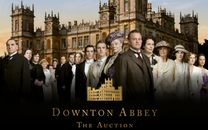 September 2025 events in London: composite image of the Downton Abbey cast in front of Highclere Castle, where the series is filmed