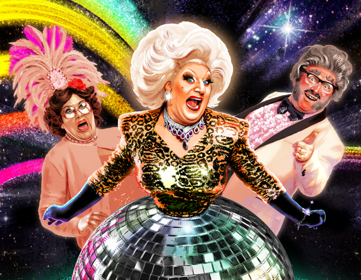 Things to do in London today:  Myra Dubois as a disco ball