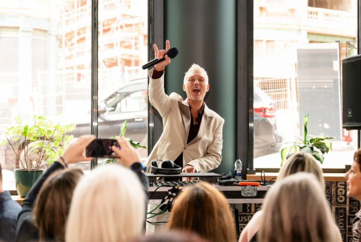 Things to do in London August bank holiday weekend: Martin Kemp at a set of DJ decks in front of a crowd