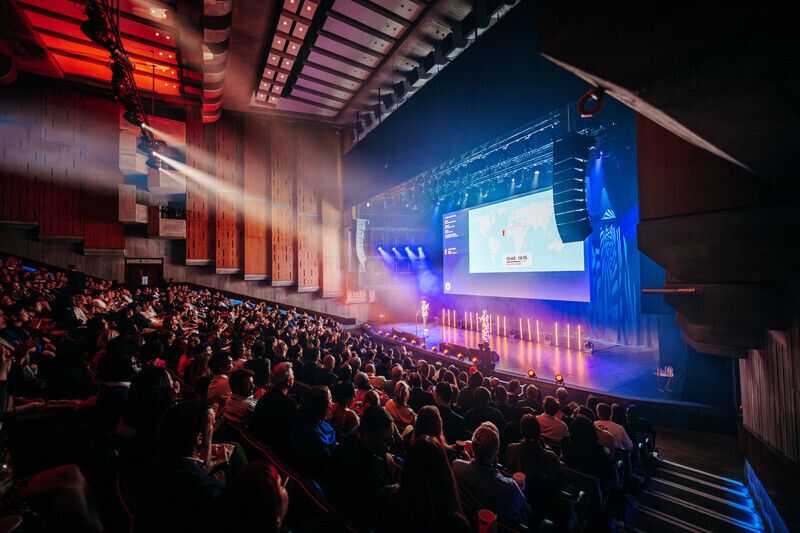 The main auditorium during a show