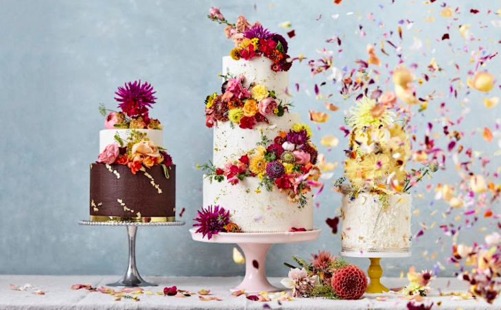 September 2025 events in London: colourful confetti being thrown over three tiered cakes