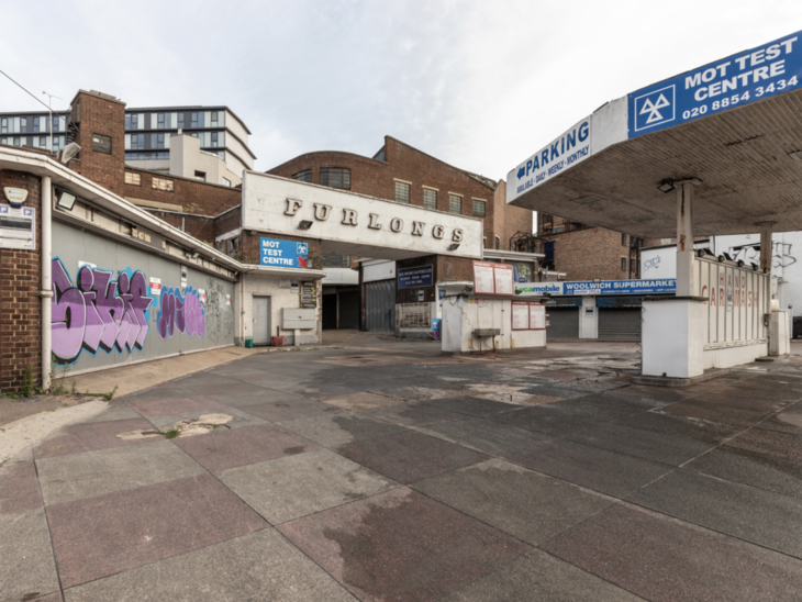 A decrepit Furlongs garage
