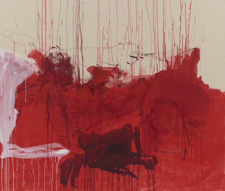 A blood red painting