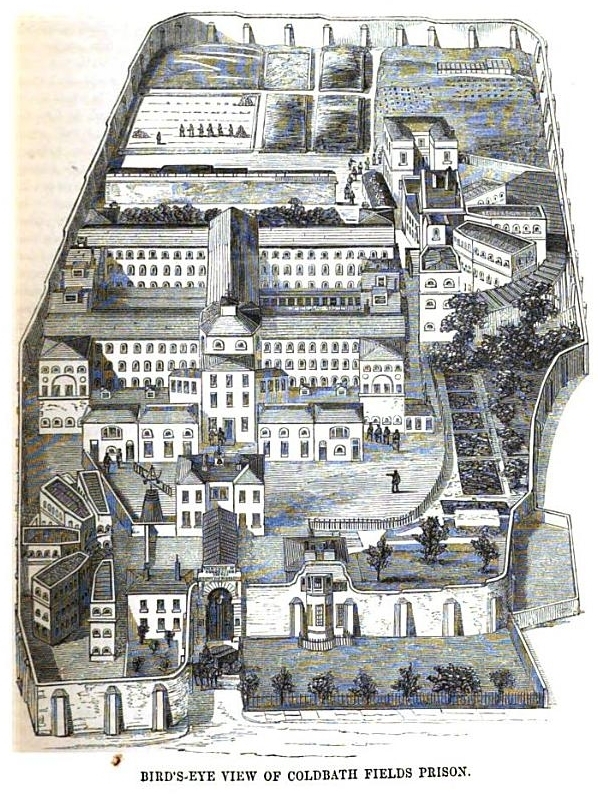 A bird's-eye view of the prison
