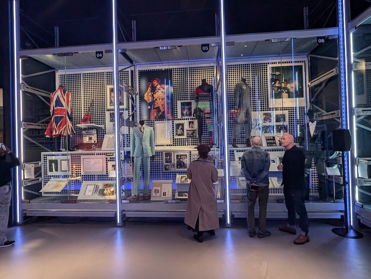 People looking at displays