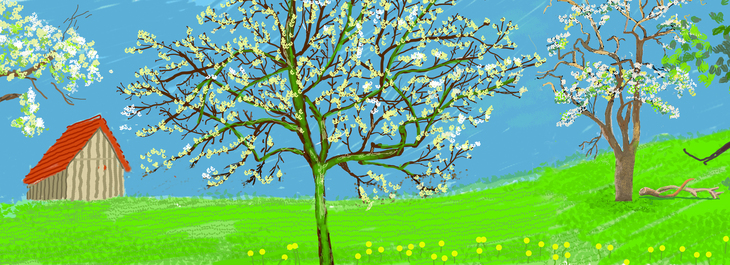 IPad painting of trees in bloom