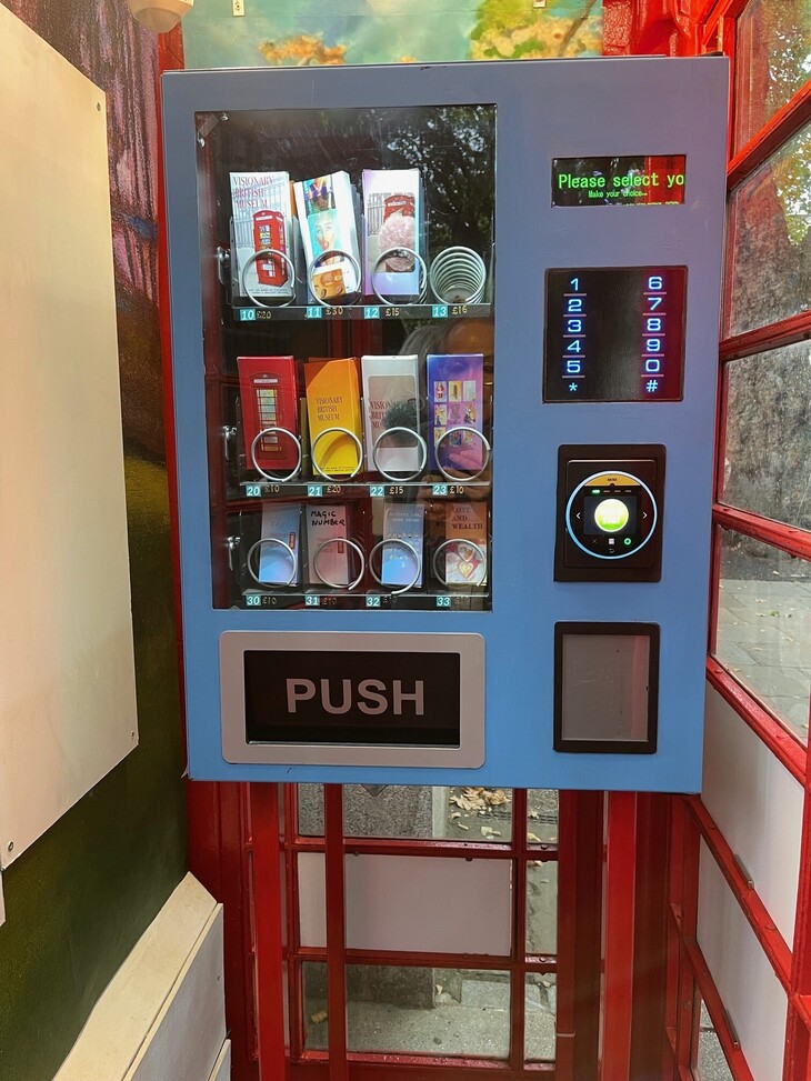 Artworks in a vending machine