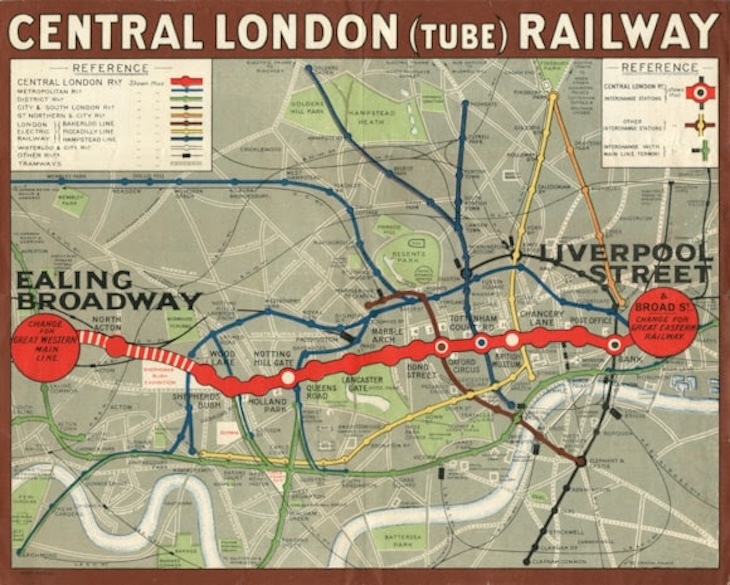 A 1912 tube map