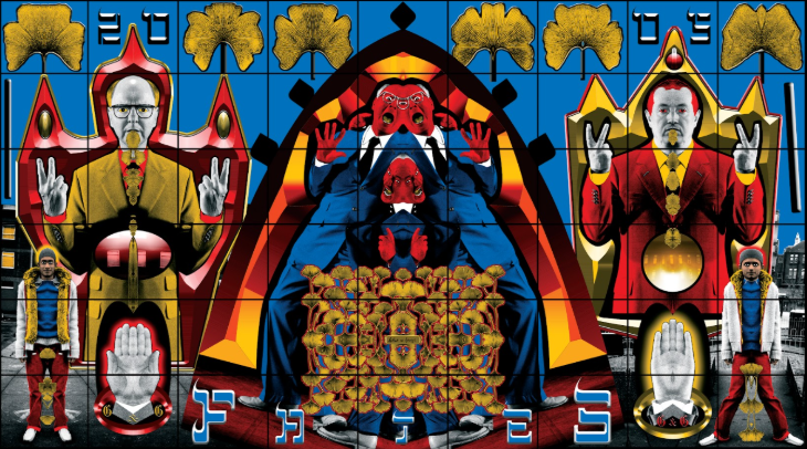 Things to do in London today: a stained glass-style Gilbert & George artwork