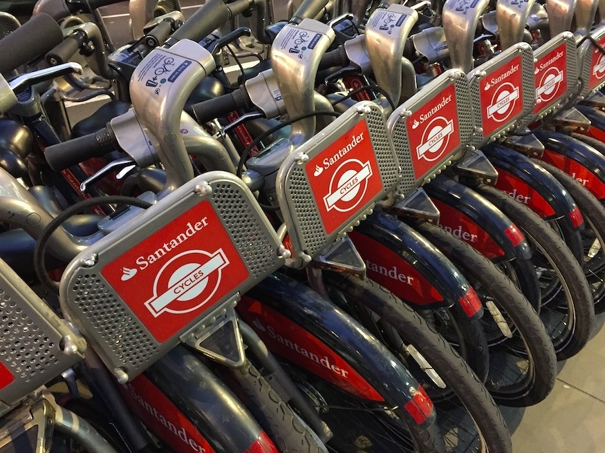 Lots of santander bikes
