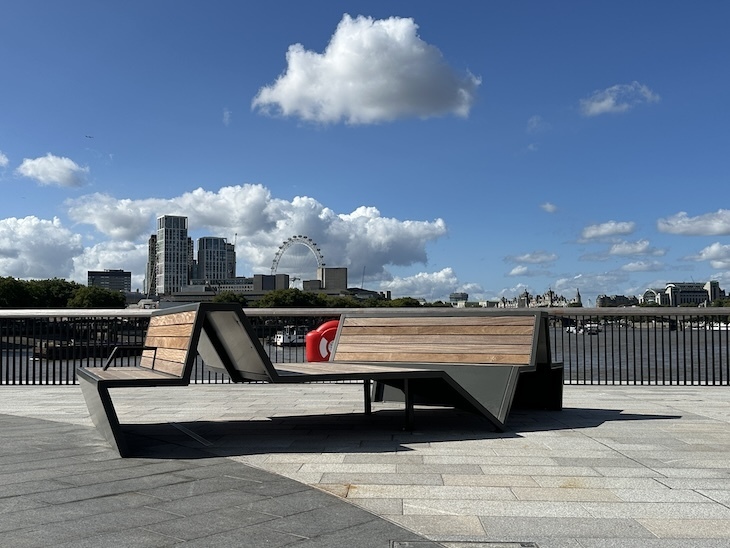 Benches on Bazalgette Embankment