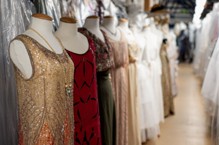 Things to do in London this weekend: a row of mannequins wearing sequin dresses