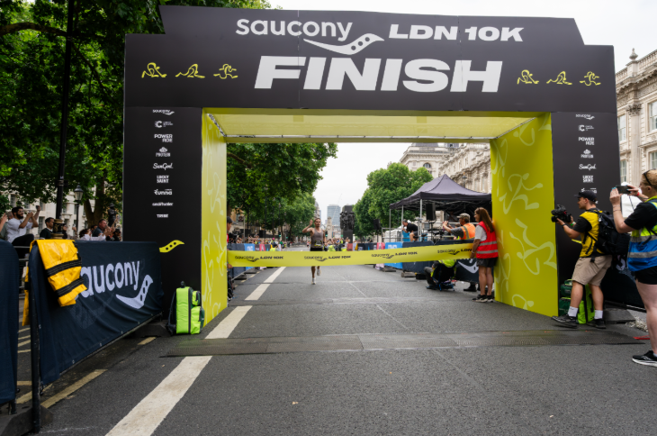 What's on today in London: the finish line of a running event