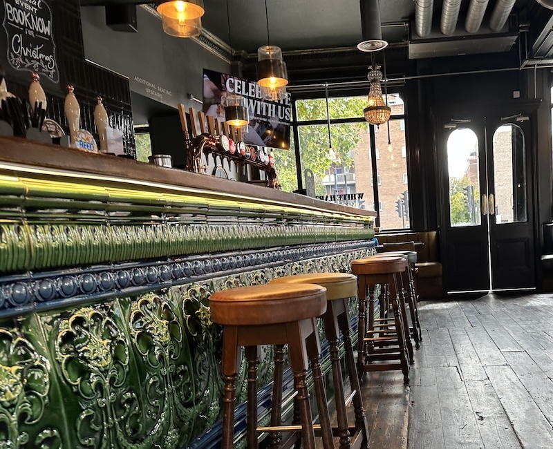 Long bar at the white hart whitechapel
