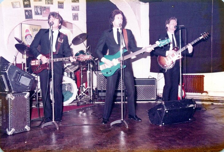 A band on stage