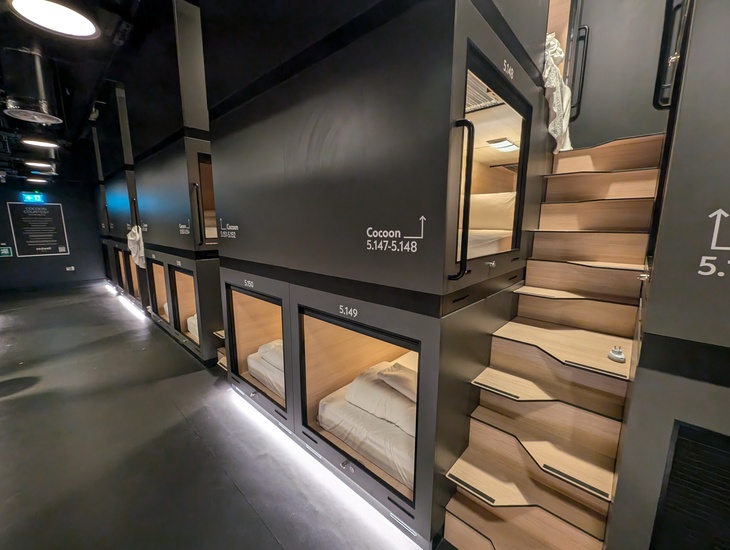 A capsule hotel
