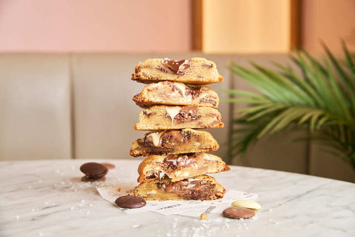 A pile of gooey cookies