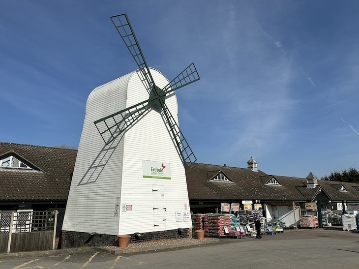 A garden centre windmill