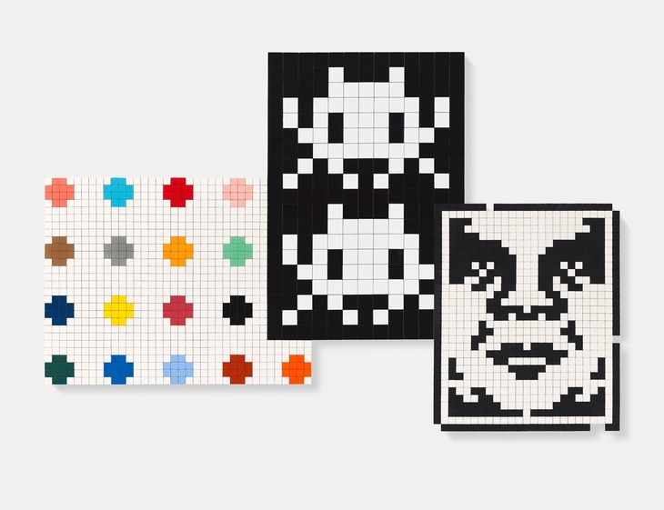 Three modern mosaic artworks