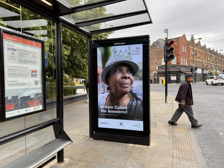 A portrait of a Windrusher on a bus stop