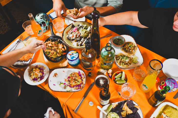 An array of Mexican food