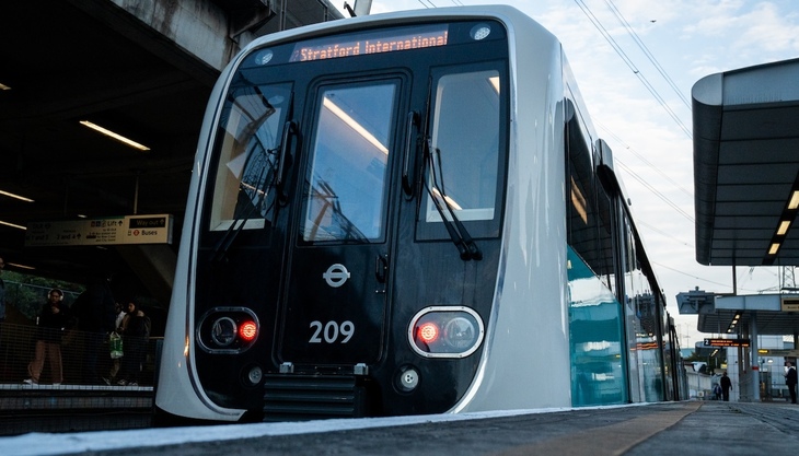 A new DLR train up close