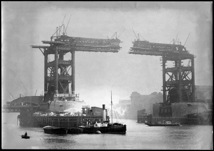 Tower Bridge under construction