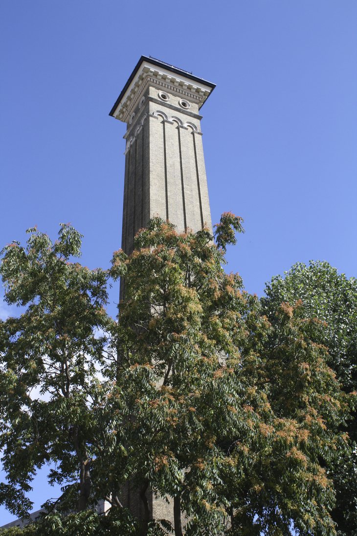 A tall, Italianate vent